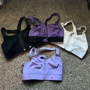 Lot of 4 SHEFIT adjustable sports bras Size 1 Luxe
